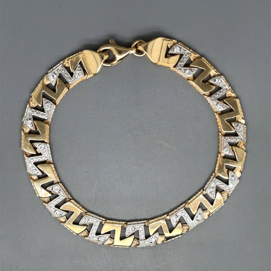 9ct Yellow Gold Cubic Zirconia Set Bracelet