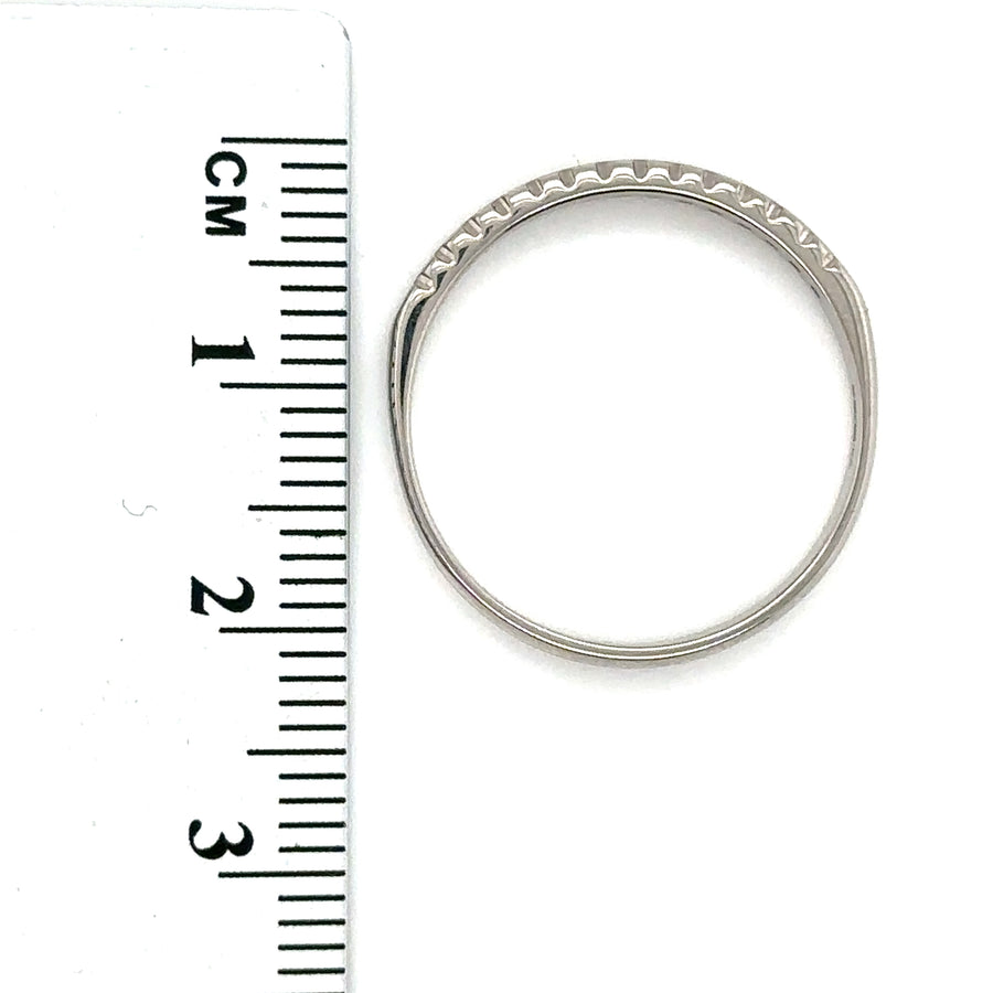 18ct White Gold Diamond Half Eternity Ring (c. 0.15ct) - Size Q