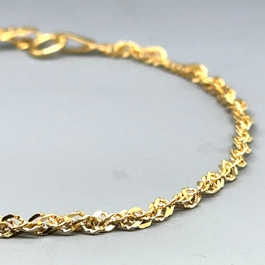 9ct Yellow Gold Twist Bracelet