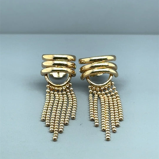 9ct Yellow Gold Tassel Earrings
