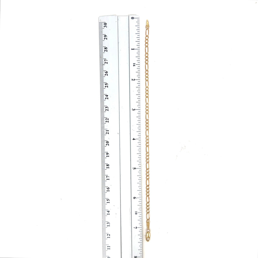 9ct Yellow Gold Figaro Bracelet