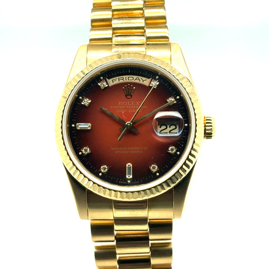 Pre-Owned 18ct Yellow Gold Day-Date Rolex (Gents)
