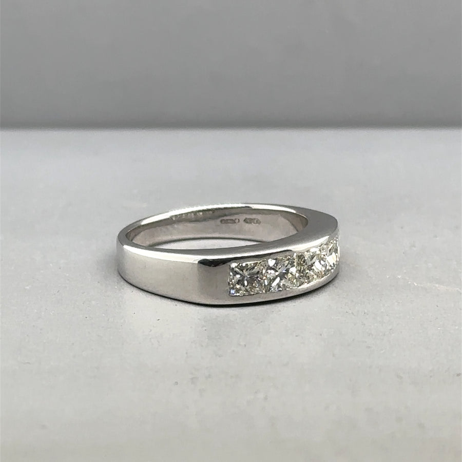 18ct White Gold Diamond Ring (c. 0.75ct) - Size L