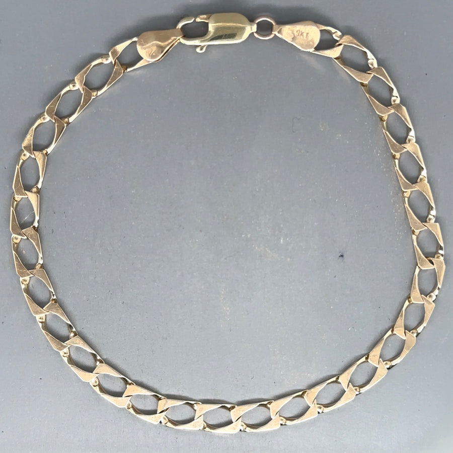 9ct Yellow Gold Curb Bracelet