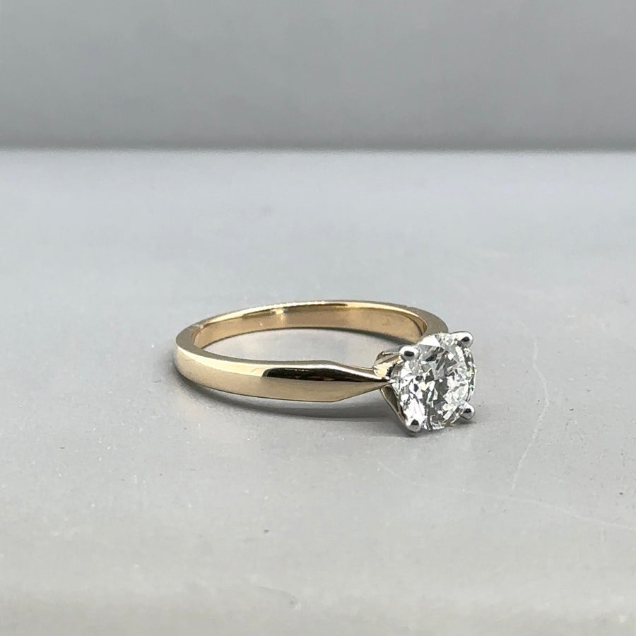9ct Yellow Gold Single Stone Lab Grown Diamond Ring (c. 1.00ct) - Size L - NEW!