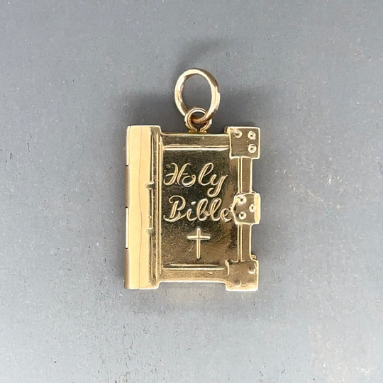 9ct Yellow Gold Holy Bible Pendant