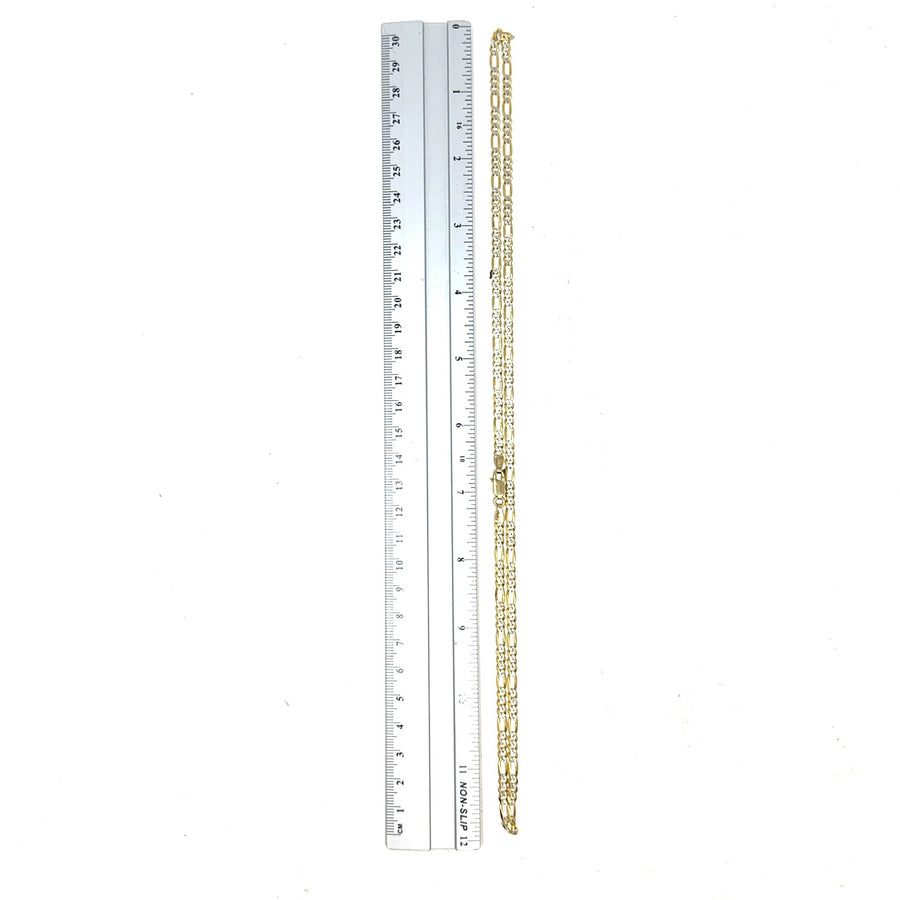 9ct Bi-Colour Figaro Chain (24")