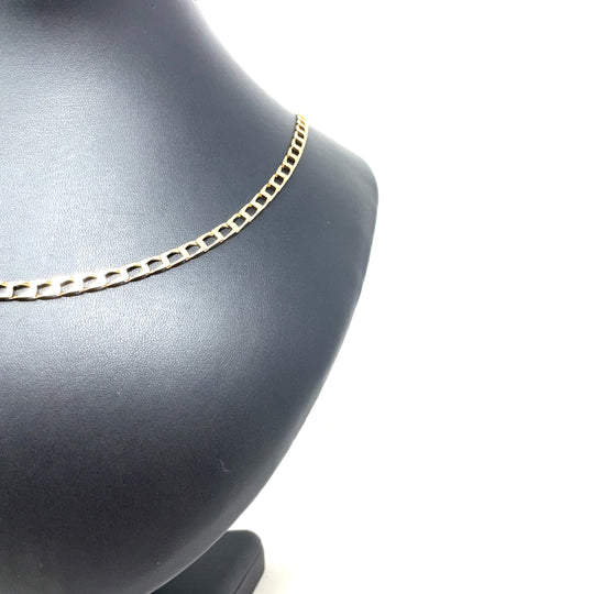 9ct Yellow Gold Flat Curb Chain (22")