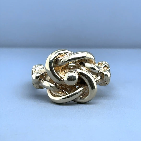 9ct Yellow Gold Knot Ring - Size W
