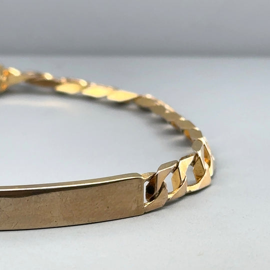 9ct Yellow Gold Identity Bracelet