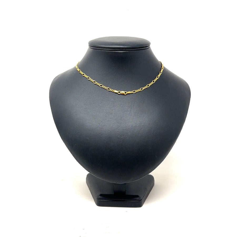 9ct Yellow Gold Fancy Link Short Chain (15")