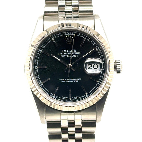 Pre-Owned Stainless Steel Brown Dial Datejust Rolex (Gents)