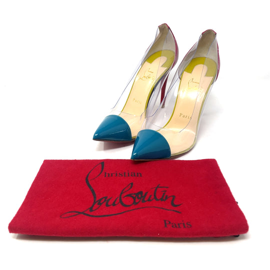 Pre-Owned Christian Louboutin Debout Leather River Heels - UK Size 5 1/2 (EU 38 1/2)