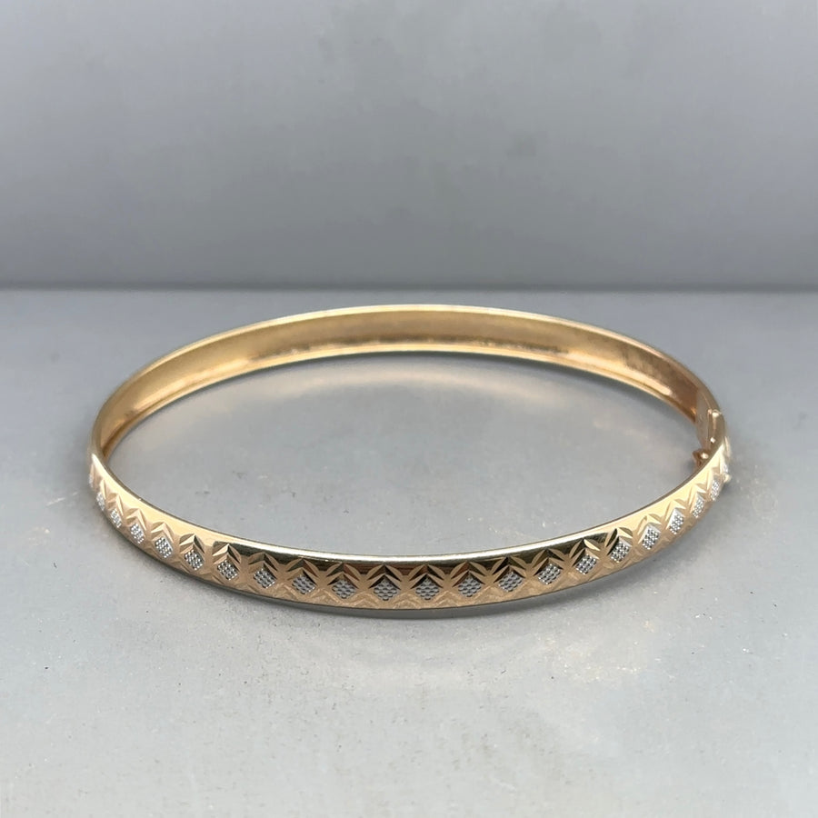 9ct Bi-Colour Bangle