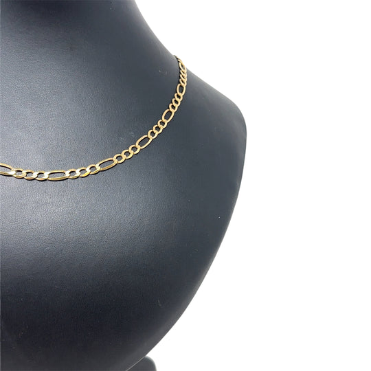 9ct Yellow Gold Figaro Chain (19")