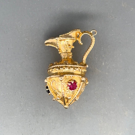 9ct Yellow Gold Cubic Zirconia Set Jug Charm