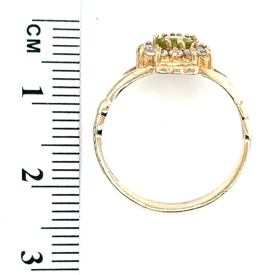 9ct Yellow Gold Cubic Zirconia Claddagh Ring - Size M