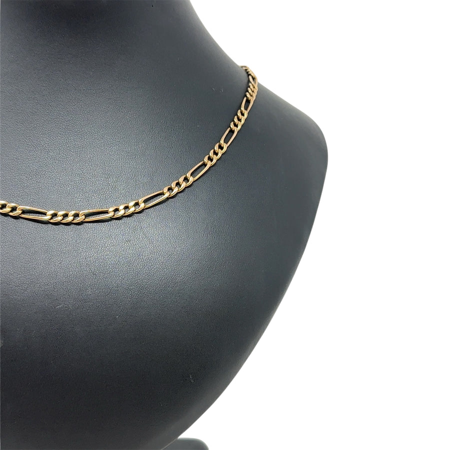 9ct Yellow Gold Figaro Chain (19")