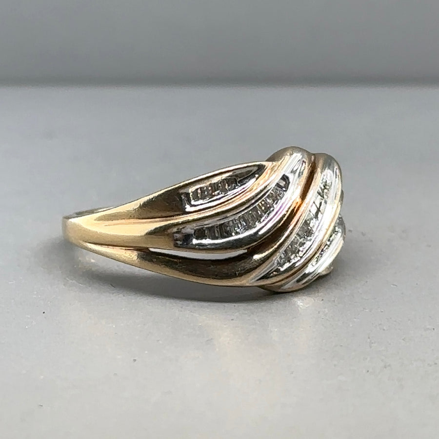 14ct Yellow Gold Diamond Set Ring (c. 0.85ct) - Size N