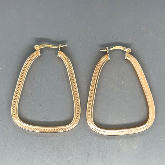 9ct Yellow Gold Style Hoop Earrings
