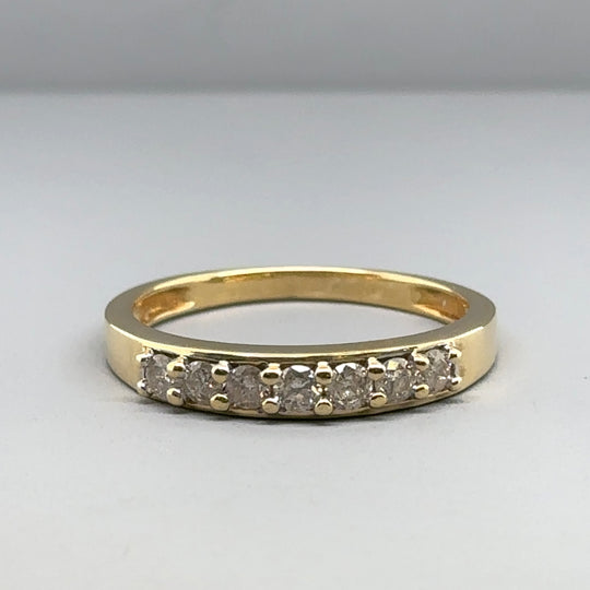 18ct Yellow Gold 7 Stone Diamond Ring (c. 0.50ct) - Size S 1/2