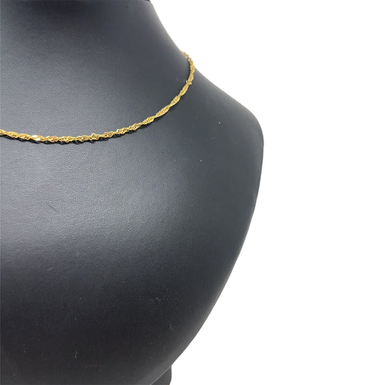 9ct Yellow Gold Twist Chain (16")
