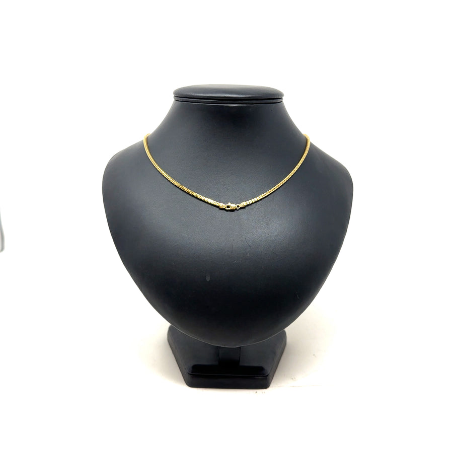 9ct Yellow Gold Star Patterned Box Chain (18")
