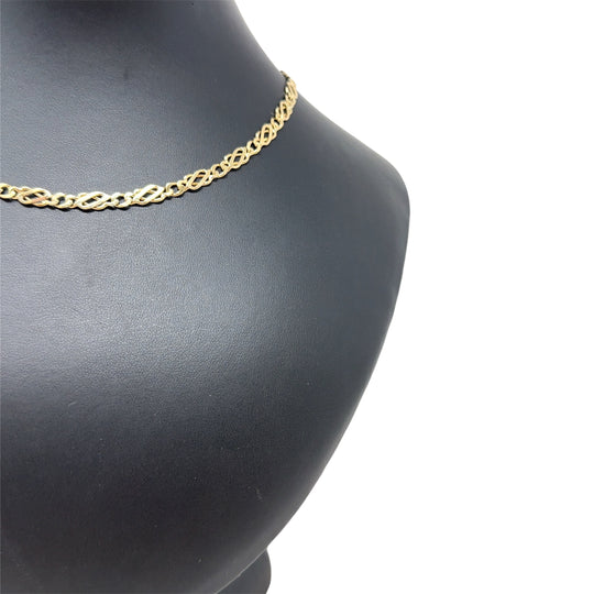 9ct Yellow Gold Celtic Link Chain (16")