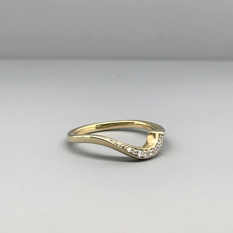 9ct Yellow Gold Diamond Set Ring Set (c. 0.50ct) - Size J 1/2