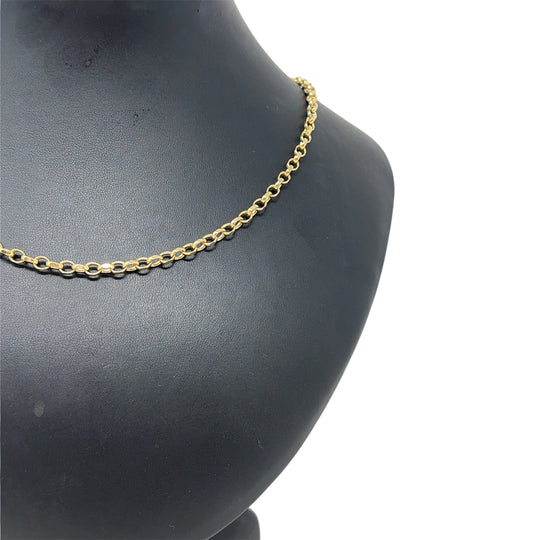 9ct Yellow Gold Diamond Cut Belcher Chain (24")