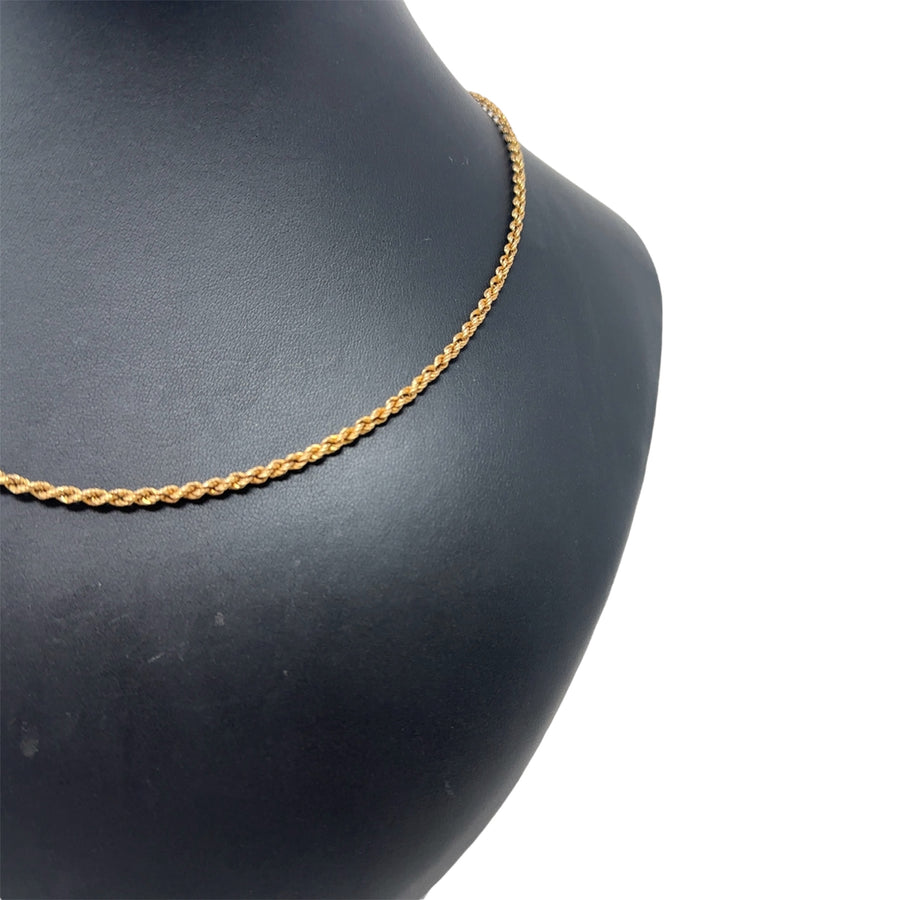 9ct Yellow Gold Twist Chain (18")