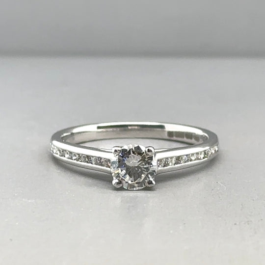 18ct White Gold Single Stone Diamond Ring (c. 0.70ct) - Size M