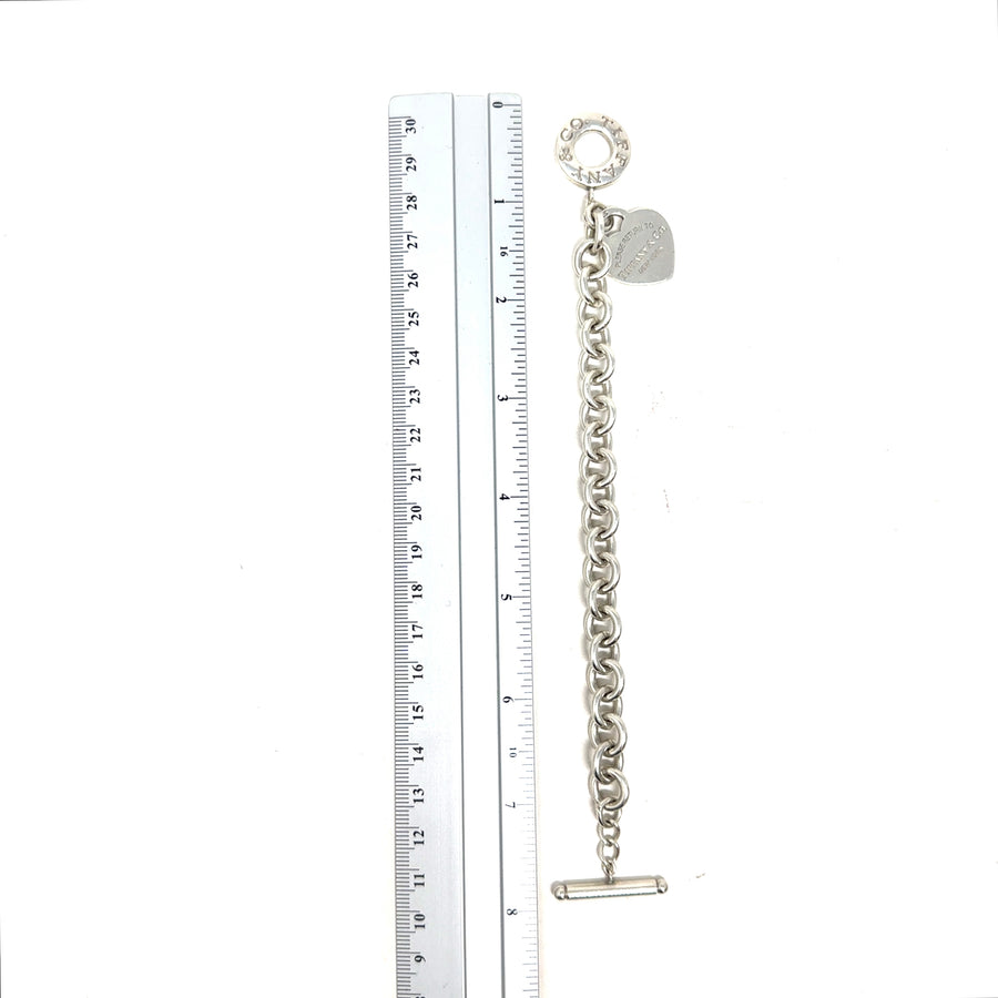Sterling Silver Tiffany & Co Toggle Heart Bracelet