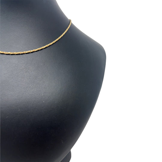 9ct Yellow Gold Twist Chain (14")
