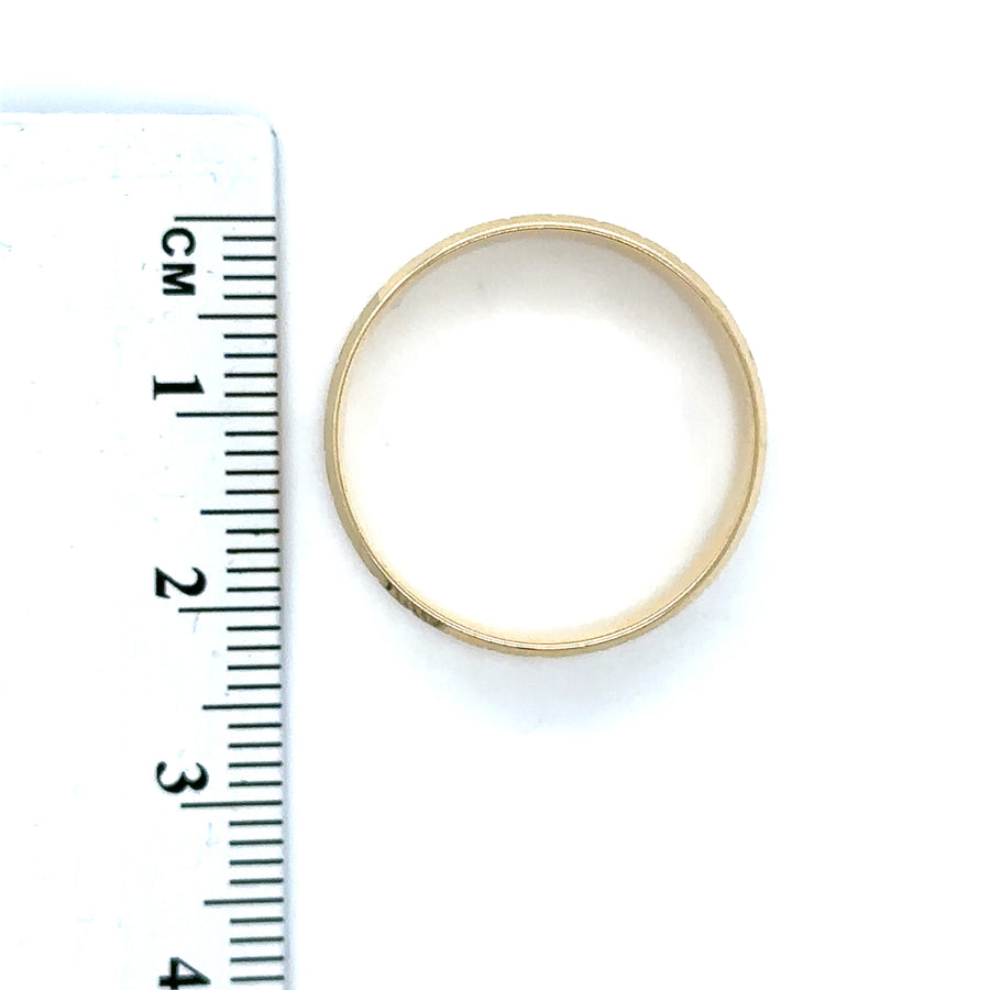 14ct Yellow Gold Fancy Band Ring - Size U