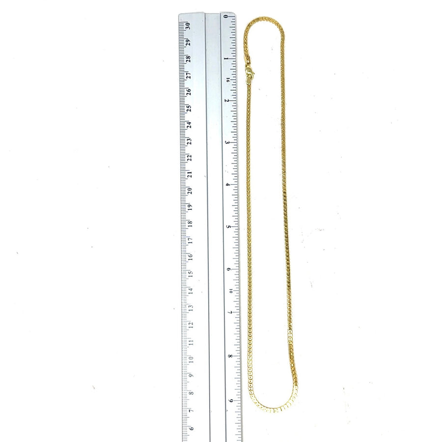 9ct Yellow Gold Star Patterned Box Chain (18")