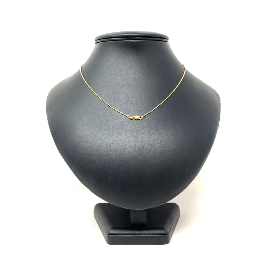 9ct Yellow Gold Fancy Beaded Chain (17")