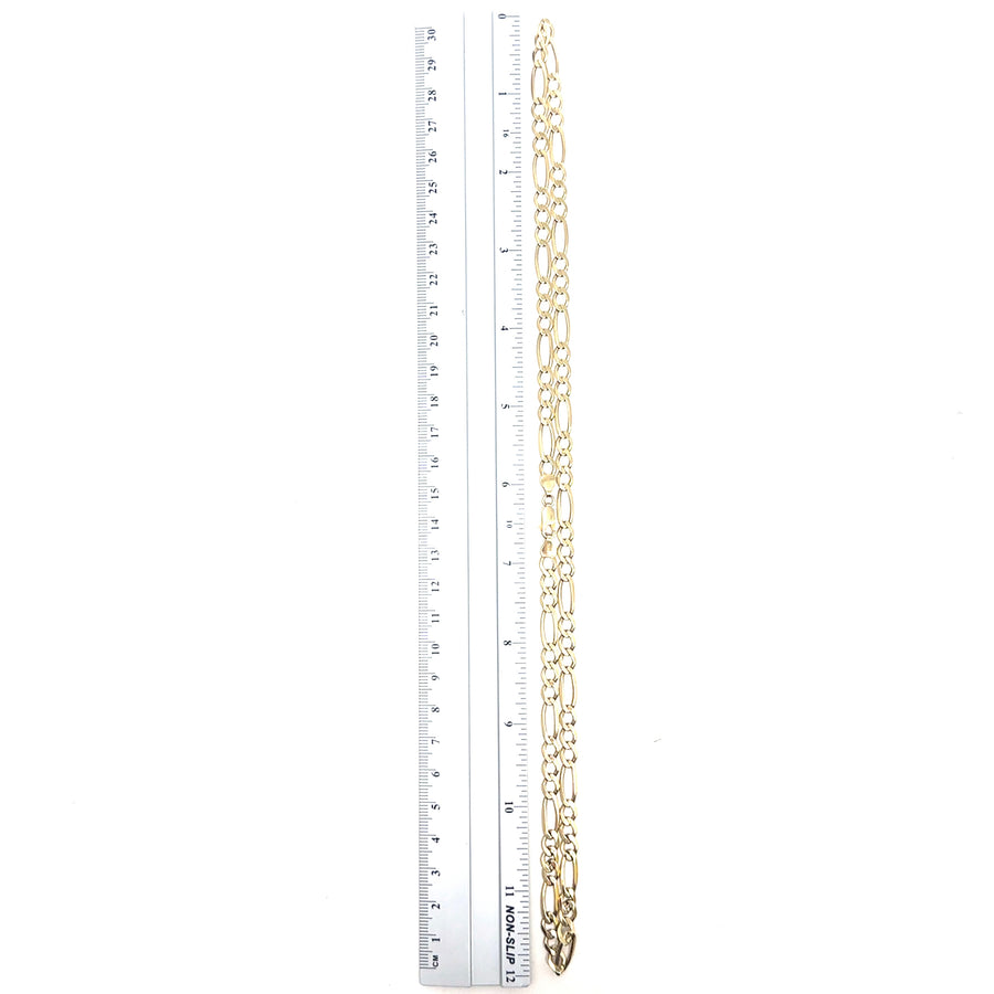 9ct Yellow Gold Figaro Chain (24")