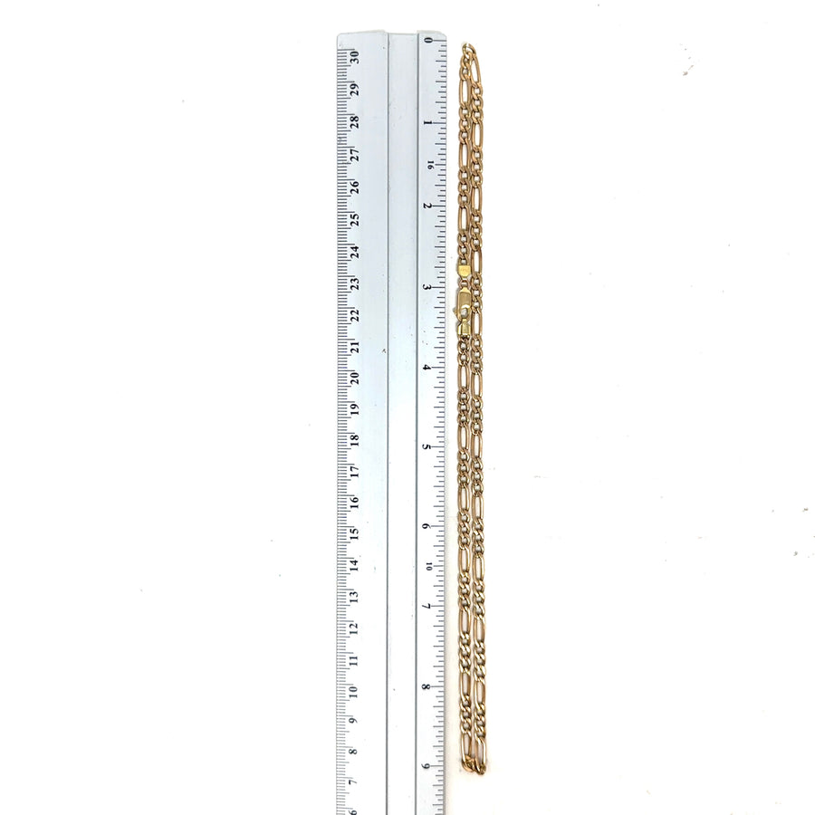 9ct Yellow Gold Figaro Chain (18")