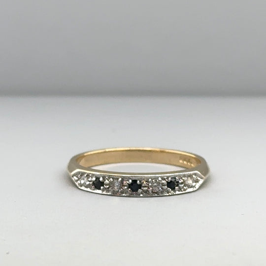 9ct Yellow Gold Cubic Zirconia Ring - Size P