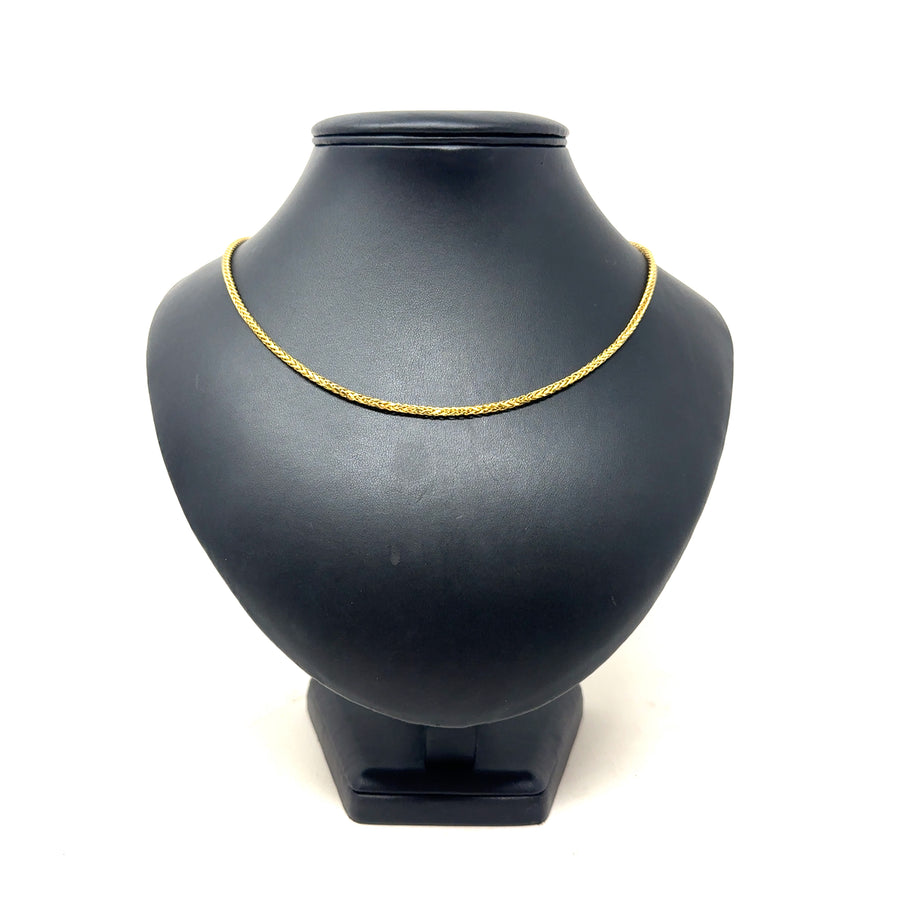 9ct Yellow Gold Wheat Link Chain (20")