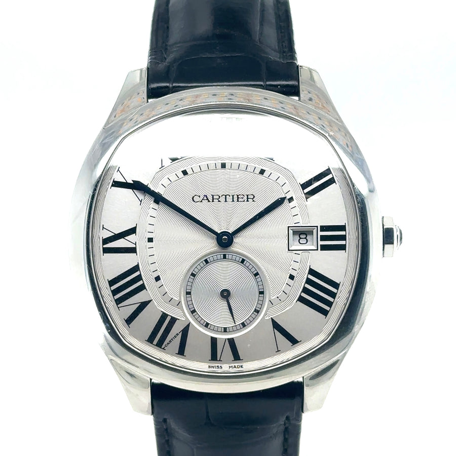 Pre-Owned Stainless Steel and Leather Strap Driver De Cartier Watch (Gents)
