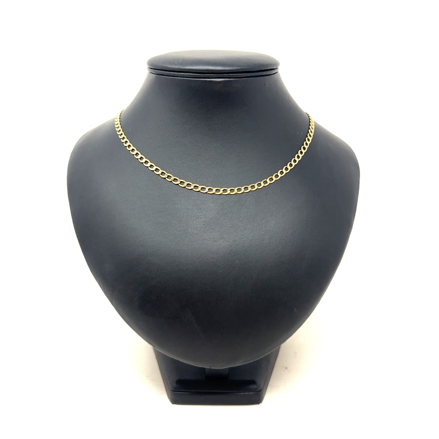 9ct Yellow Gold Curb Chain (19")