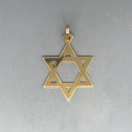 9ct Yellow Gold Star of David Pendant