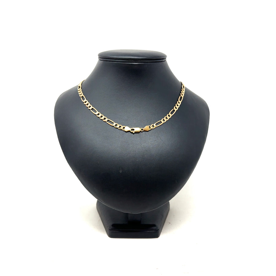 9ct Yellow Gold Figaro Chain (24")