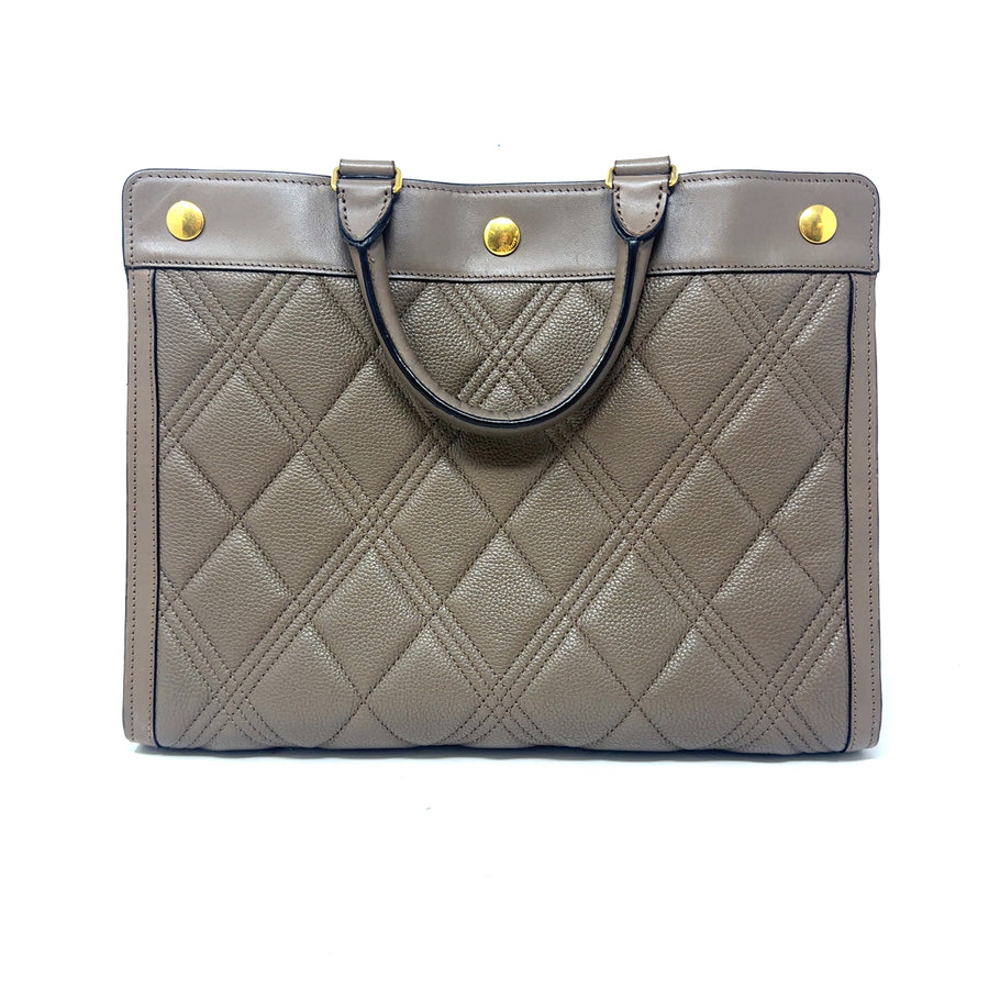 Pre-Owned Leather Dark Beige Marylebone Tote Bag