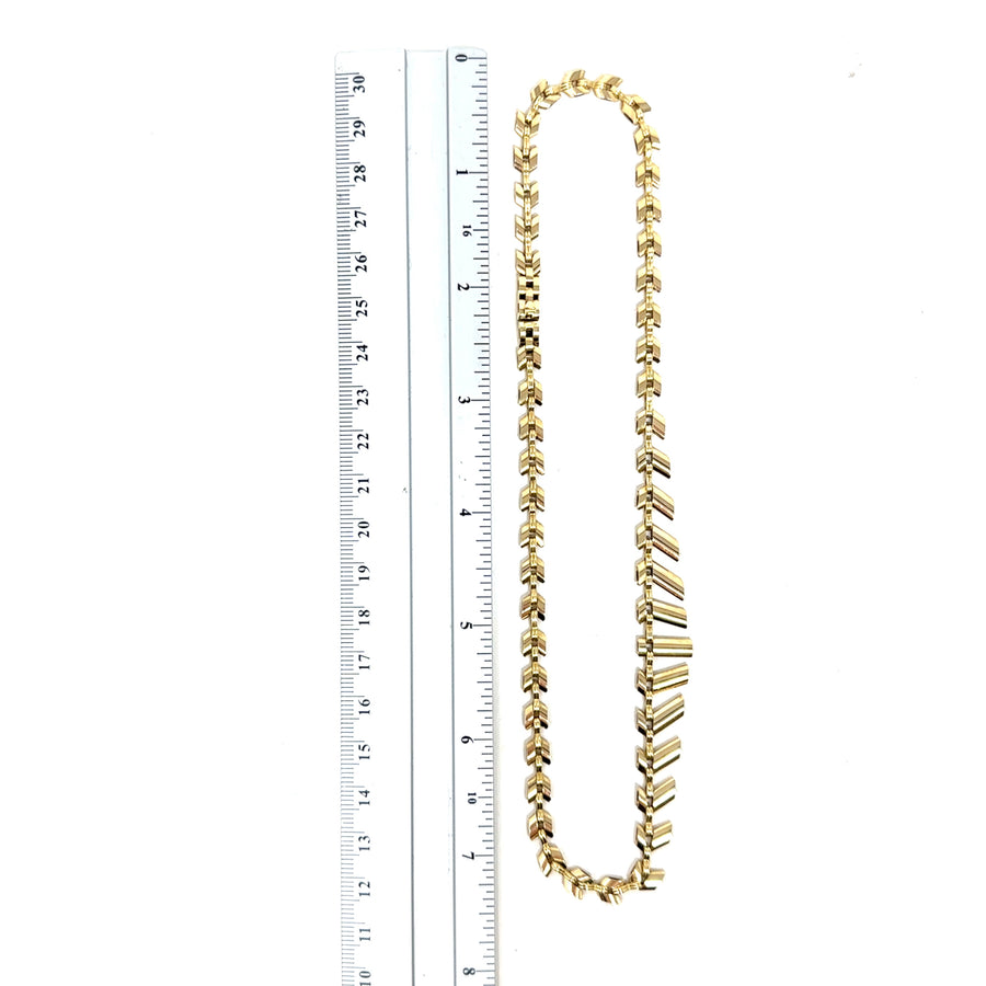 9ct Yellow Graduated Link Chain (15")
