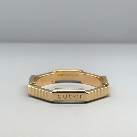 18ct Yellow Gold Links to Love Gucci Ring - Size T