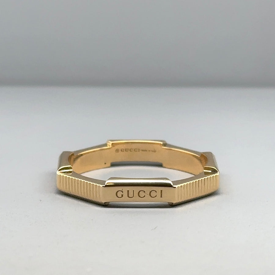 18ct Yellow Gold Links to Love Gucci Ring - Size T