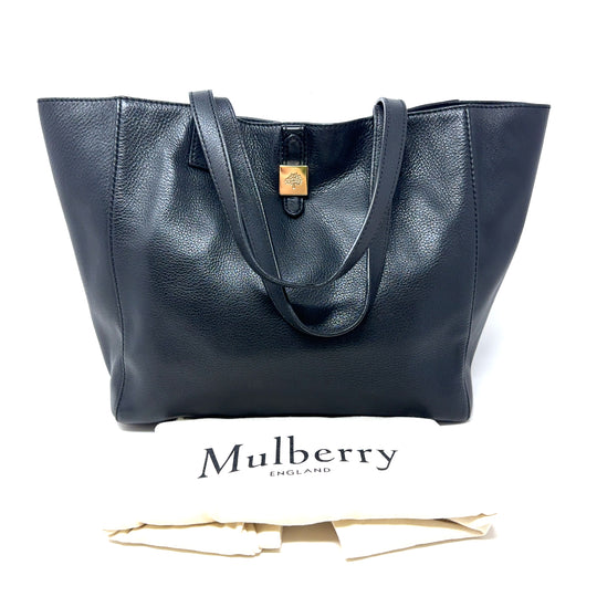 Pre-Owned Leather Black Tessie Mulberry Tote Bag